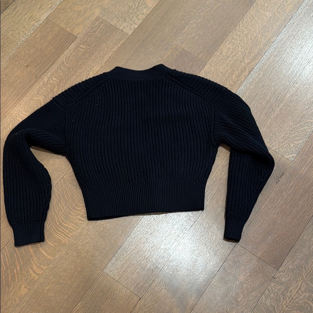 Black Button-Up Women's Sweater - image 5